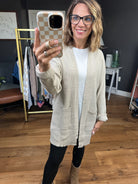 Good Everyday Pocket Waffle Cardigan - Neutral-Tea N Rose-Anna Kaytes Boutique, Women's Fashion Boutique in Grinnell, Iowa