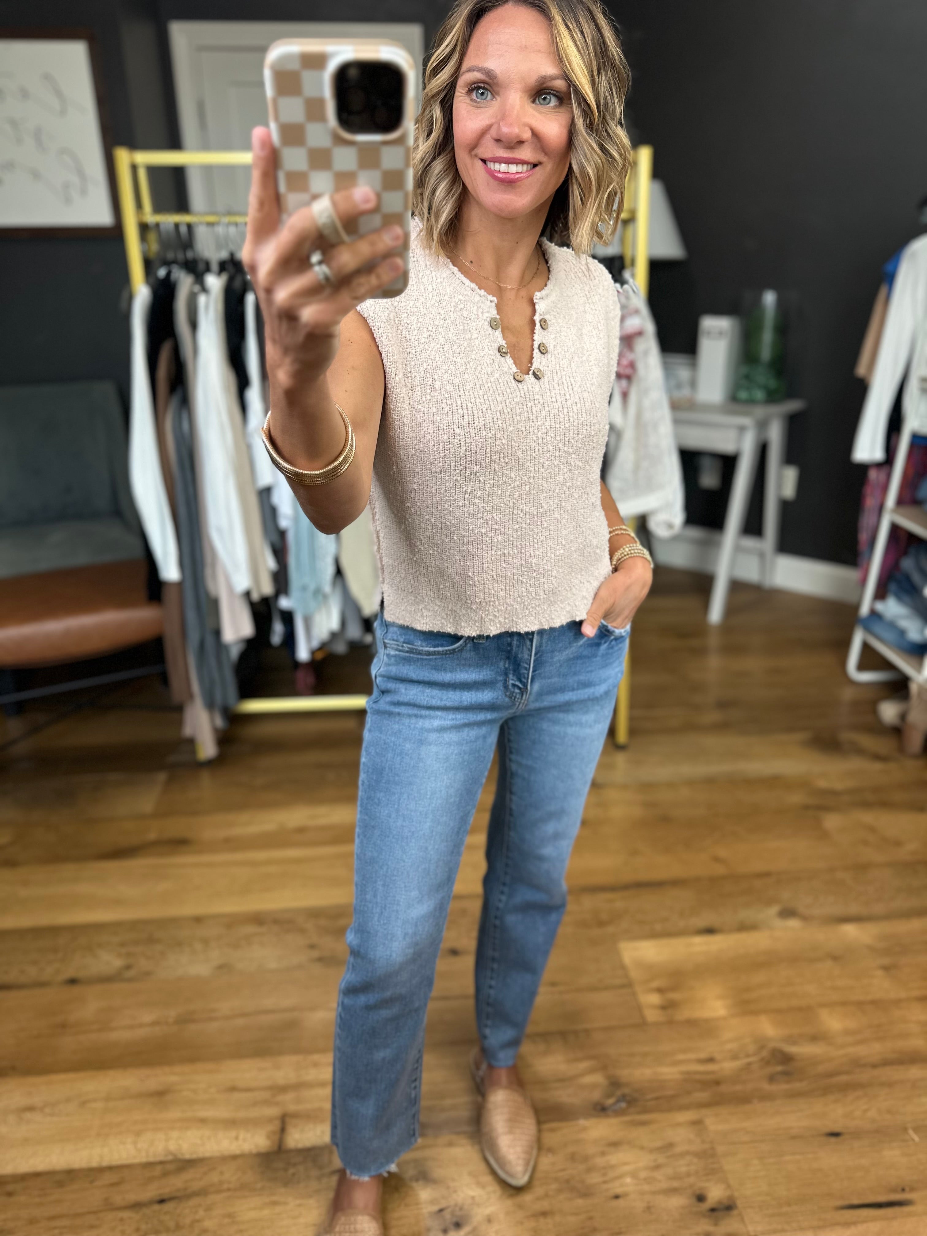 Chase You Down Knit Top - Champagne-La Miel-Anna Kaytes Boutique, Women's Fashion Boutique in Grinnell, Iowa