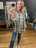 Think About This Contrasting Plaid Button-Down Top - Oat-Aemi & Co-Anna Kaytes Boutique, Women's Fashion Boutique in Grinnell, Iowa