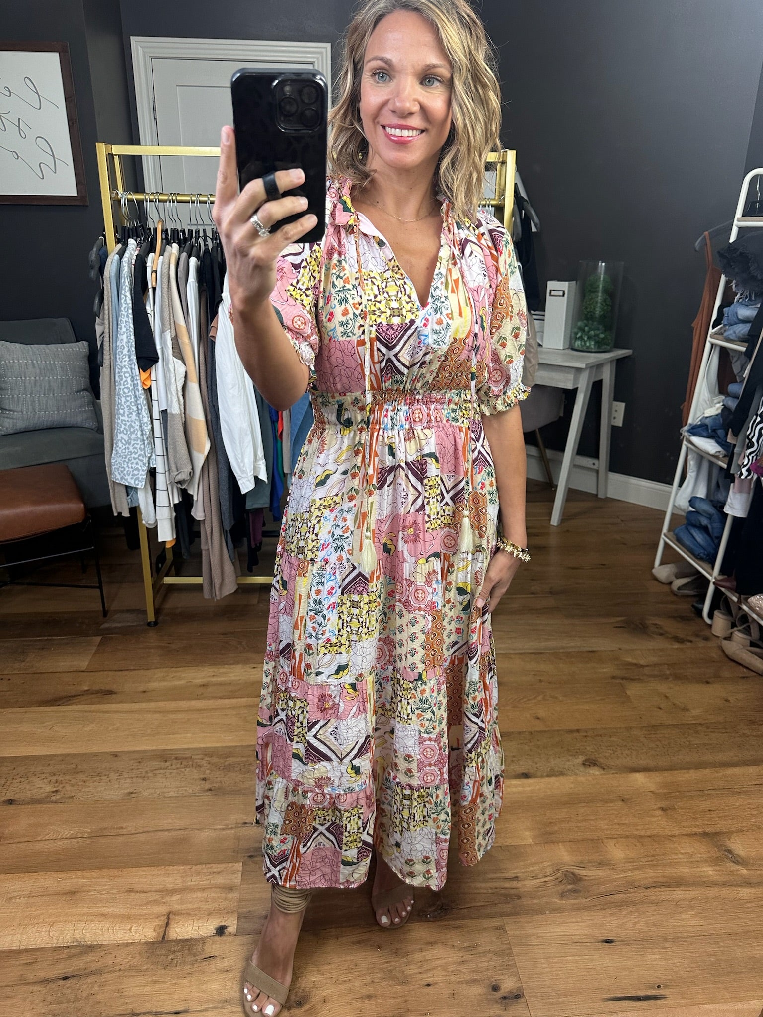 faded prep patchwork jagger maxi dress Faded Prep Patchwork Jagger Maxi Dress