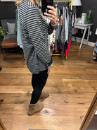 The Cara Striped Ribbed Longsleeve - Multiple Options-Long Sleeves-Cotton Bleu 63057-Anna Kaytes Boutique, Women's Fashion Boutique in Grinnell, Iowa