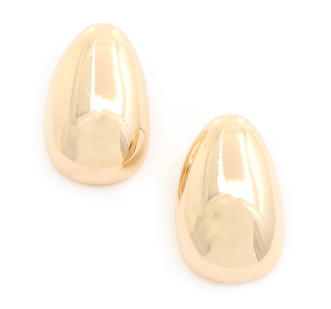 Large Gold Dome Earrings