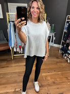 Heads Up Raw Hem Dolman Top - Heather Grey-Bucketlist-Anna Kaytes Boutique, Women's Fashion Boutique in Grinnell, Iowa