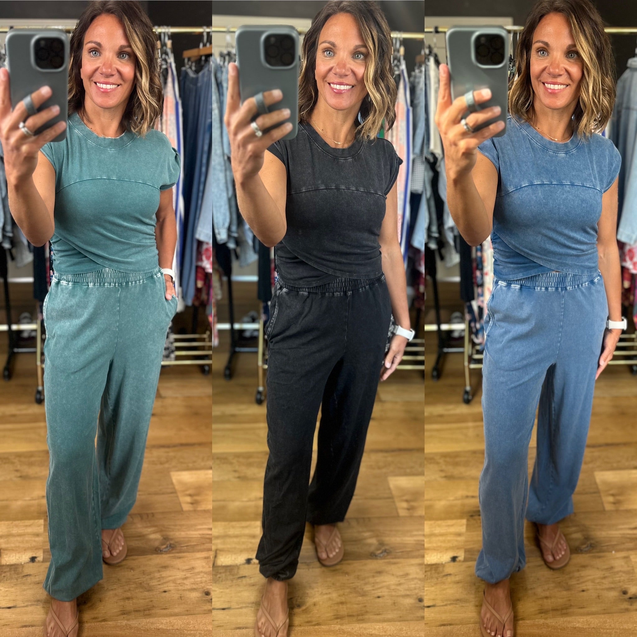 Good Feelings 2-Piece Set-Pants-Double Zero-Anna Kaytes Boutique, Women's Fashion Boutique in Grinnell, Iowa