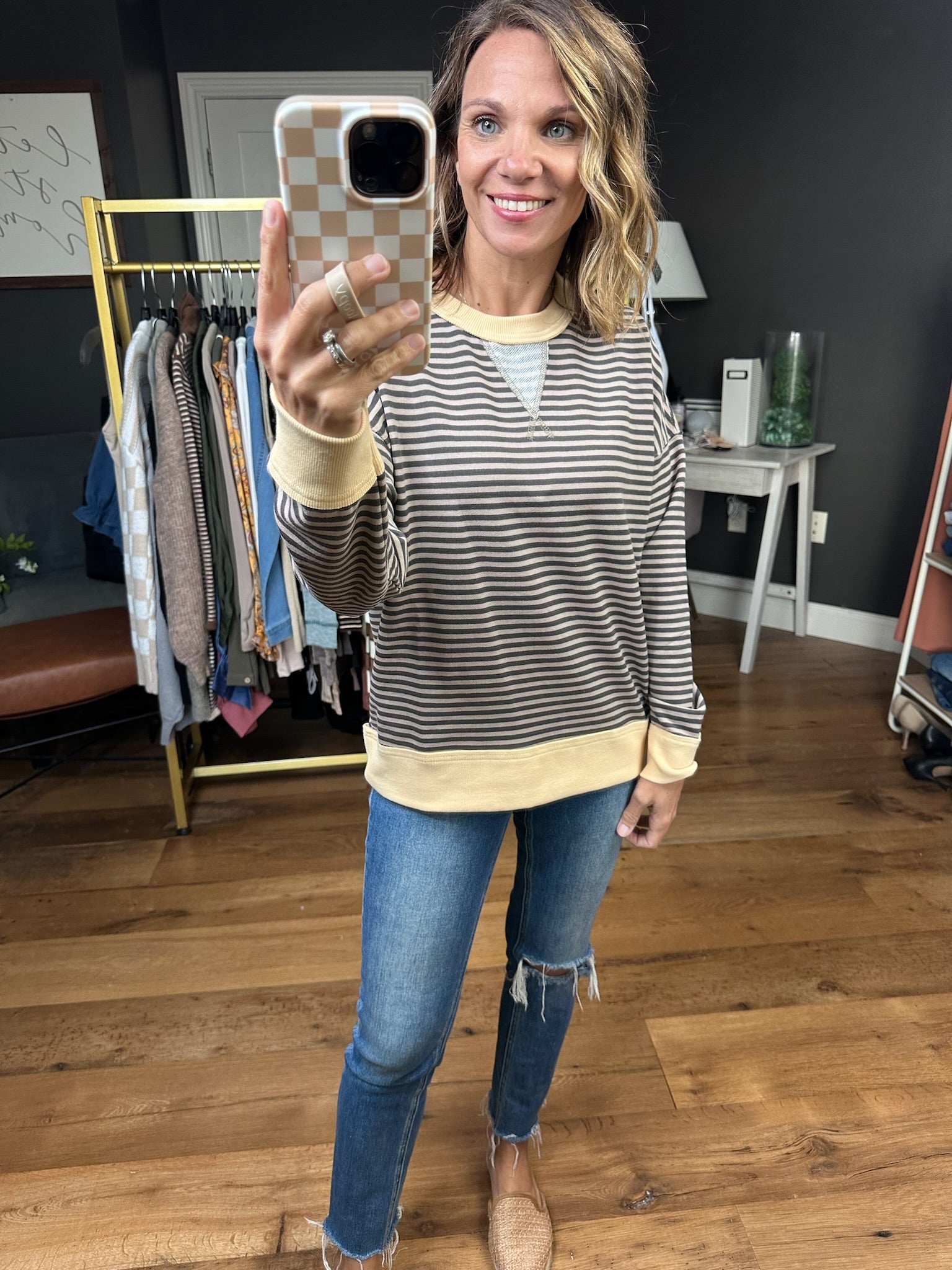 All Day Comfort Striped Crew - Multiple Options-Staccato-Anna Kaytes Boutique, Women's Fashion Boutique in Grinnell, Iowa