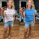 Have It All Striped Knit Top - Multiple Options-Short Sleeves-Staccato-Anna Kaytes Boutique, Women's Fashion Boutique in Grinnell, Iowa