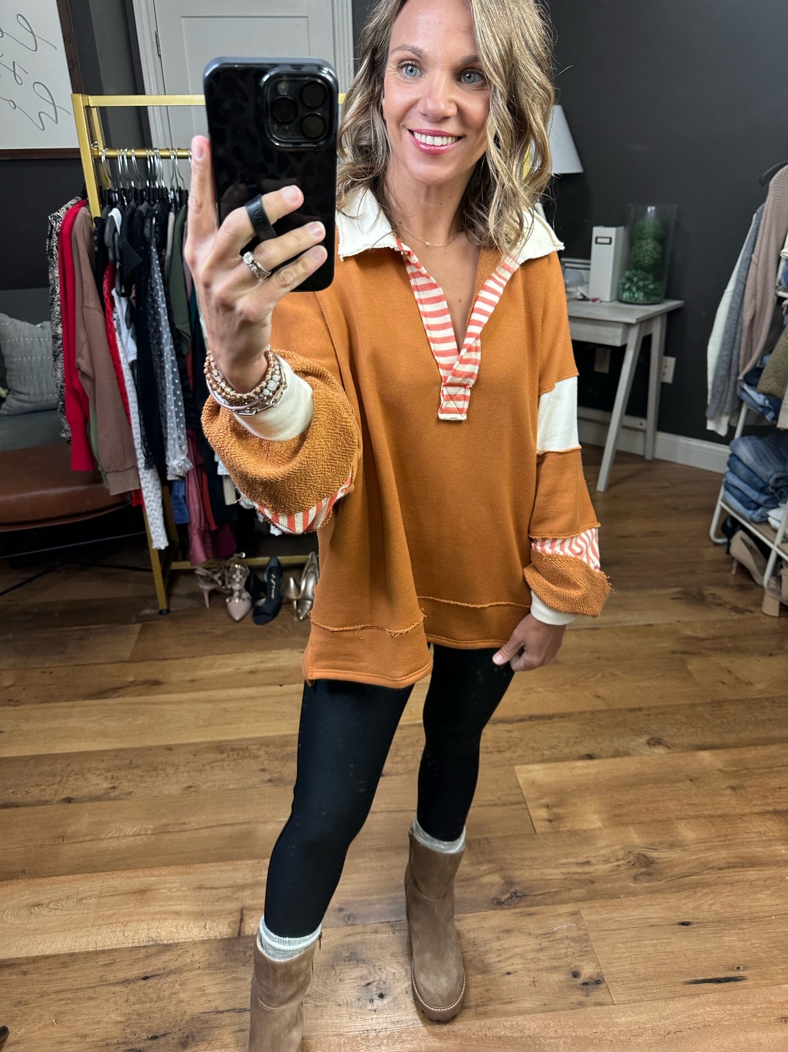 Take It From Me Raw Hem Collared Pullover - Multiple Options-Sweaters-Bucketlist T2004-Anna Kaytes Boutique, Women's Fashion Boutique in Grinnell, Iowa