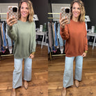 Pass It Along Crew Sweater - Multiple Options-Be Cool-Anna Kaytes Boutique, Women's Fashion Boutique in Grinnell, Iowa