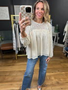 All Good Things Sequin Detail Top - Ivory-Long Sleeves-Merci-Anna Kaytes Boutique, Women's Fashion Boutique in Grinnell, Iowa