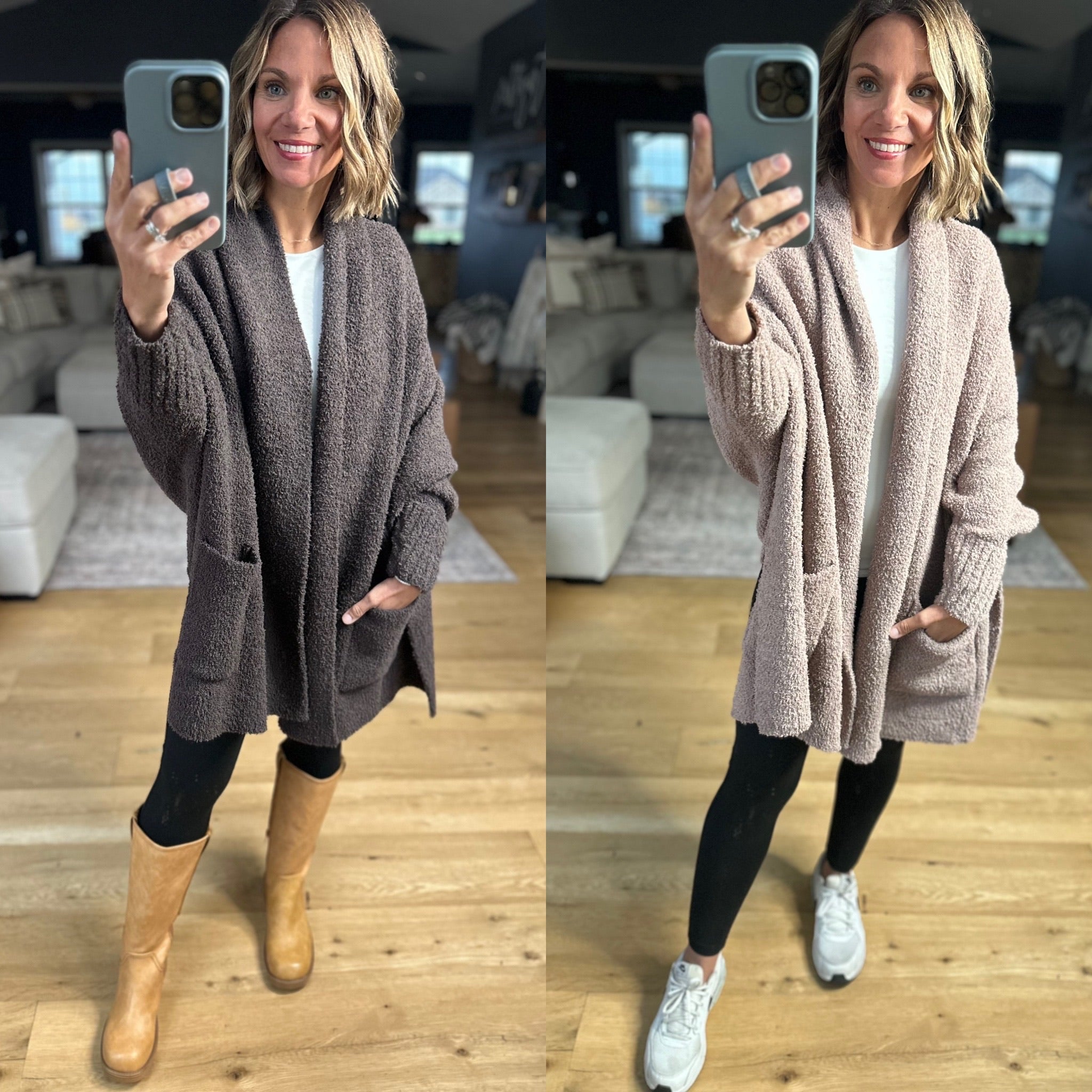 Cozy Intentions Pocket Cardigan-Sweaters-Blu Ivy-Anna Kaytes Boutique, Women's Fashion Boutique in Grinnell, Iowa