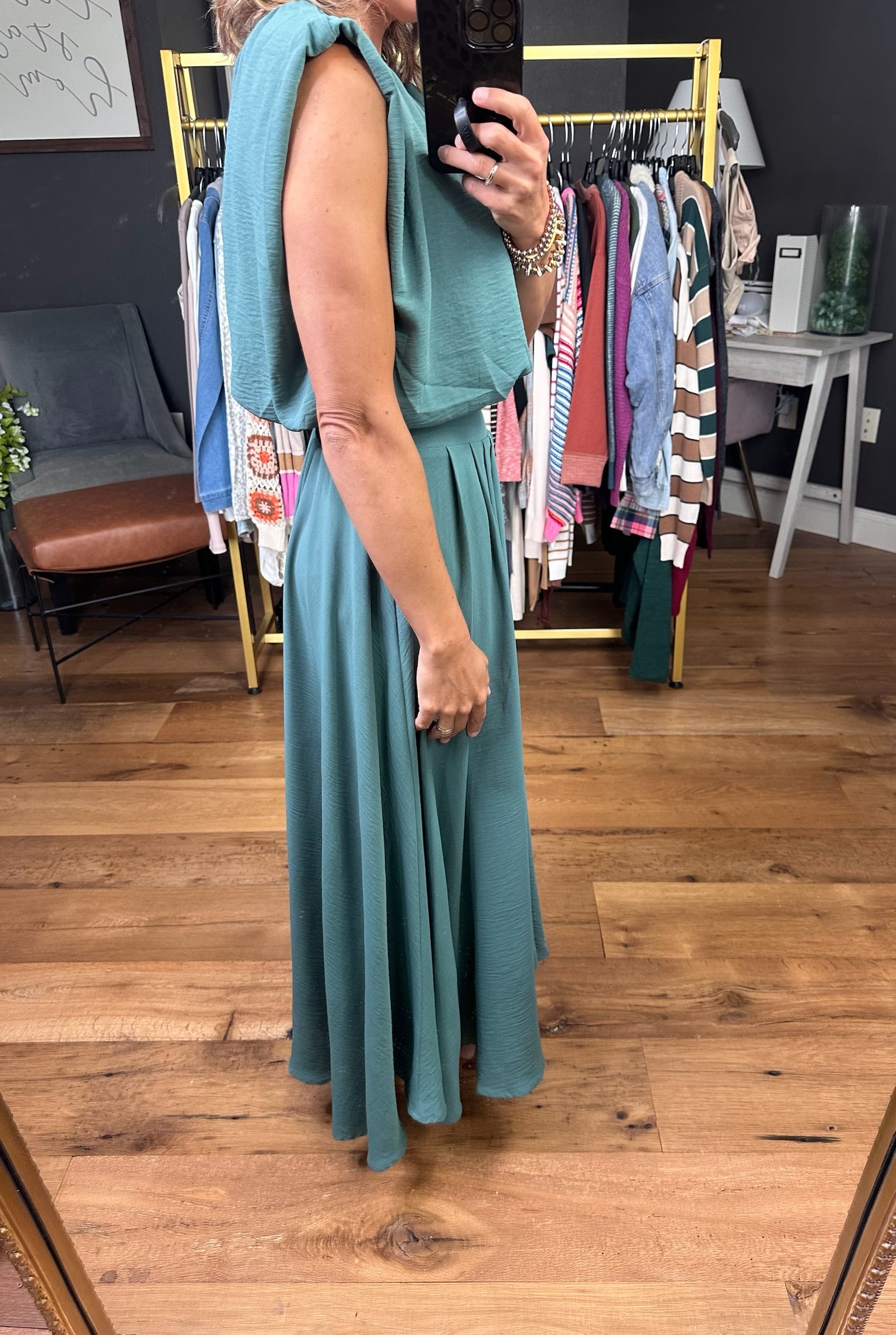 Around the Corner Skirt + Top Set - Light Teal-Blu Pepper-Anna Kaytes Boutique, Women's Fashion Boutique in Grinnell, Iowa