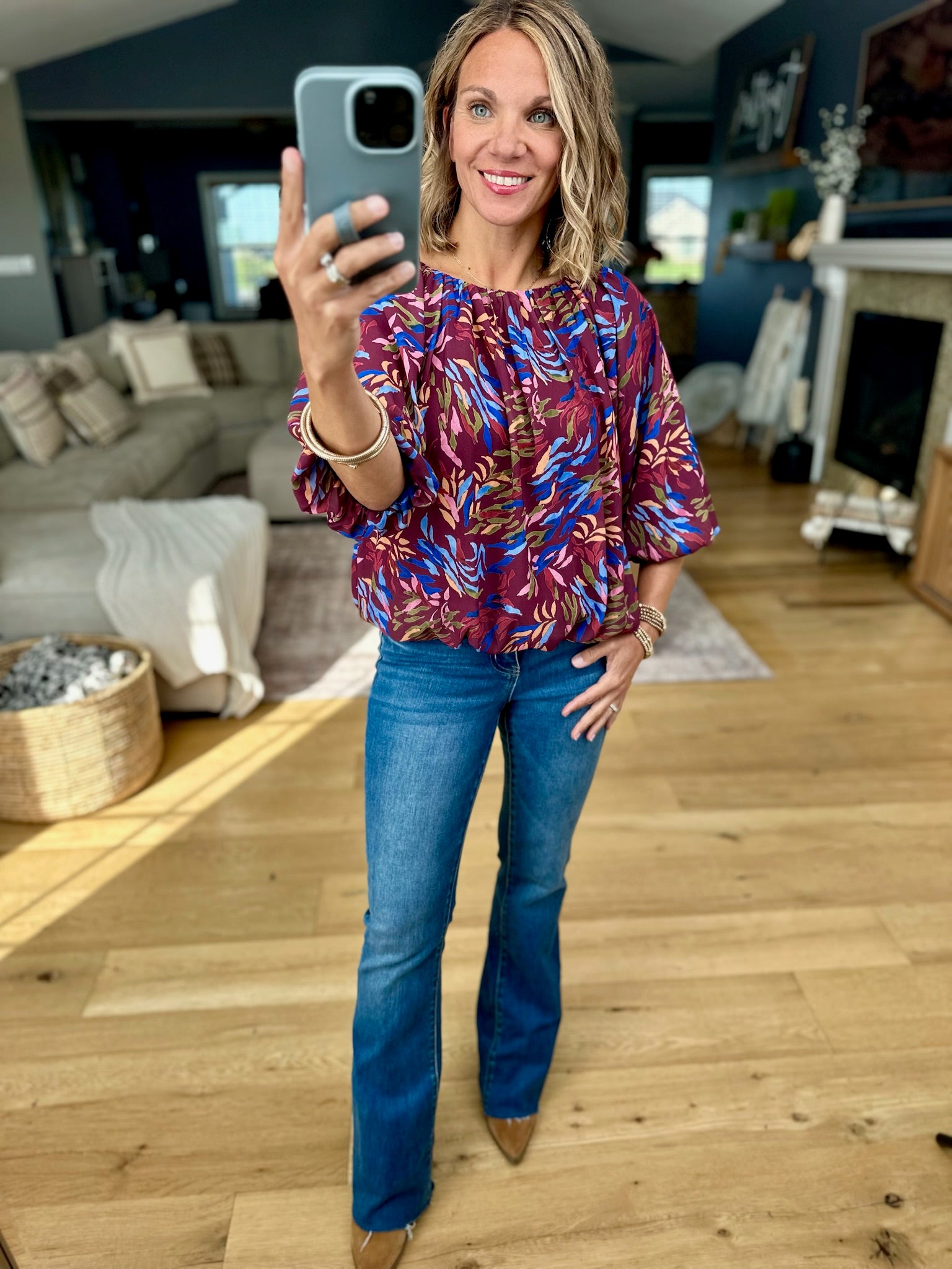 On Fall's Terms Patterned Top-THML-Anna Kaytes Boutique, Women's Fashion Boutique in Grinnell, Iowa