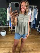 Keep The Peace Eyelet Detail Top-Short Sleeves-She & Sky-Anna Kaytes Boutique, Women's Fashion Boutique in Grinnell, Iowa