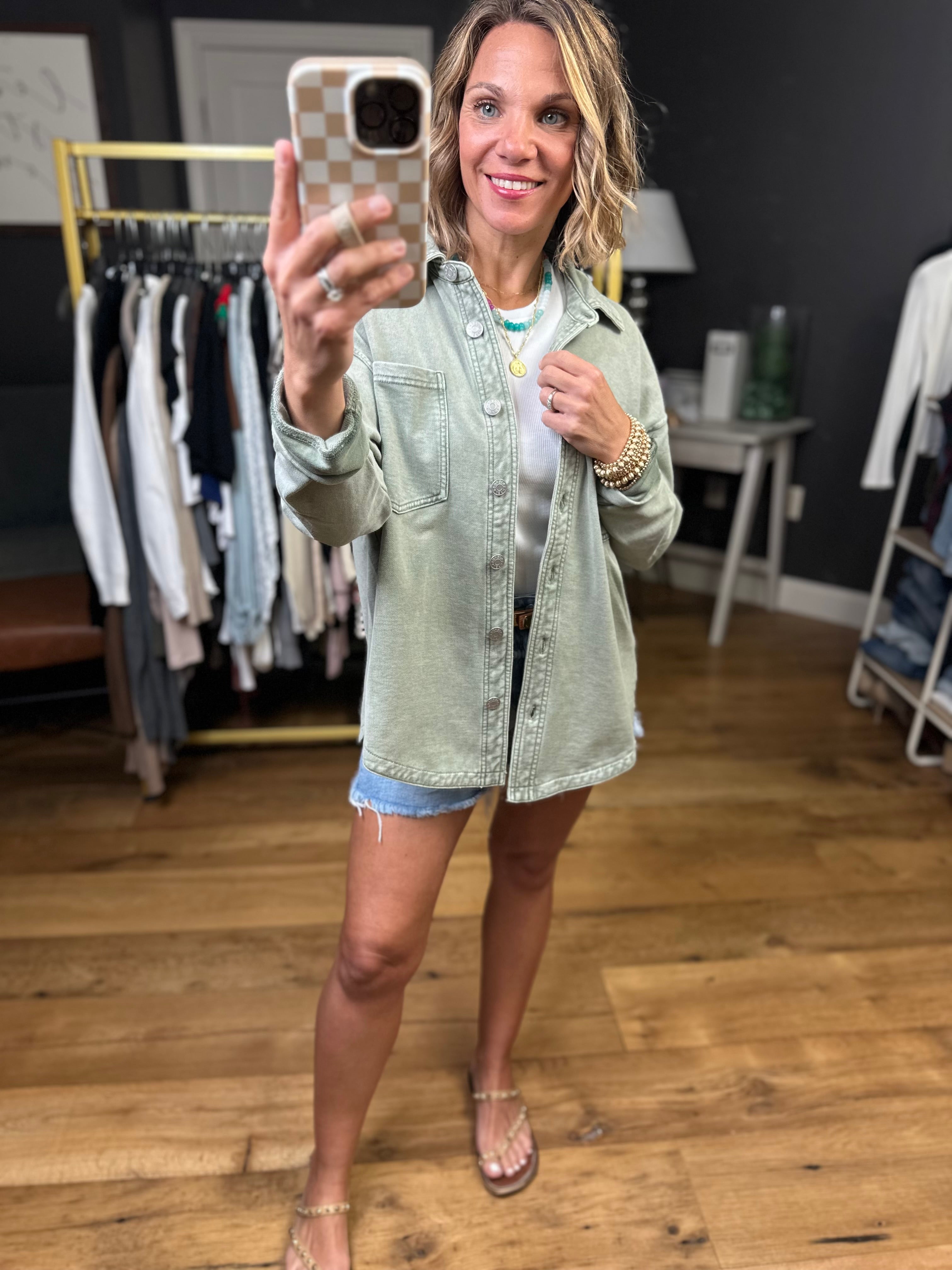 Making Perfect Sense Shacket - Multiple Options-Jackets-Be Cool-Anna Kaytes Boutique, Women's Fashion Boutique in Grinnell, Iowa