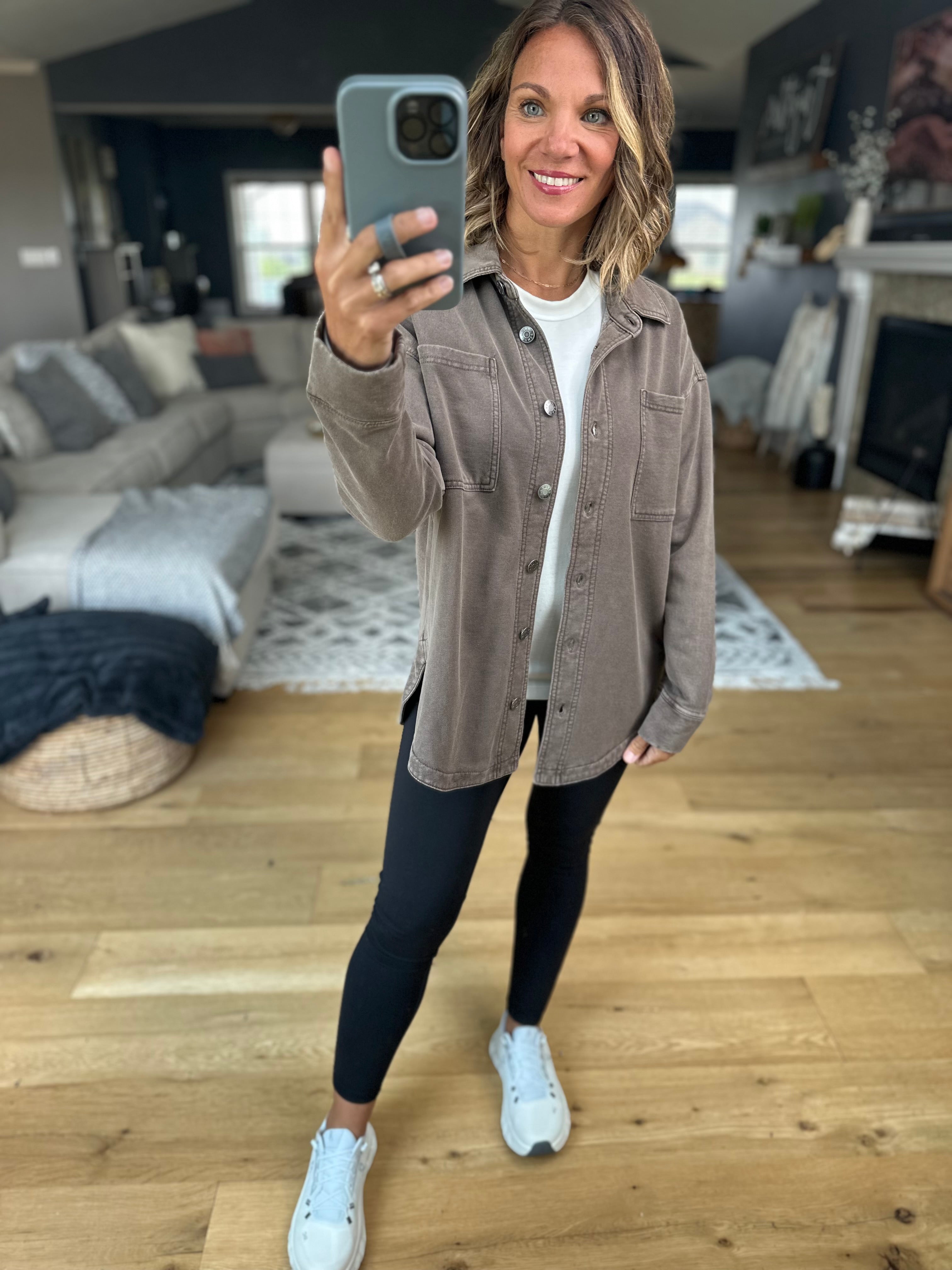 Making Perfect Sense Shacket-Be Cool-Anna Kaytes Boutique, Women's Fashion Boutique in Grinnell, Iowa