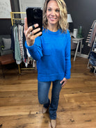 Steady Heart Heathered Pocket Crew Sweater - Multiple Options-Sweaters-Zenana TW-227806-Anna Kaytes Boutique, Women's Fashion Boutique in Grinnell, Iowa