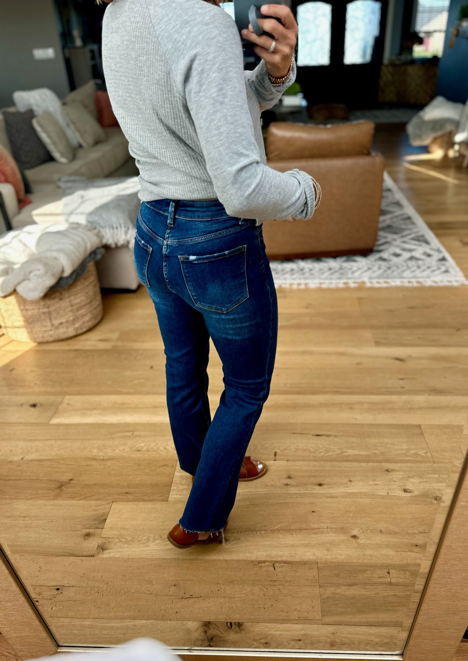The Georgia High-Rise Ankle Mini Bootcut Denim-Loveret-Anna Kaytes Boutique, Women's Fashion Boutique in Grinnell, Iowa