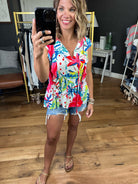 Perfect Weather Floral Top With Flutter Sleeve Detail - Ivory Multi-Short Sleeves-Andree By Unit Emily Wonder T10455-12-Anna Kaytes Boutique, Women's Fashion Boutique in Grinnell, Iowa