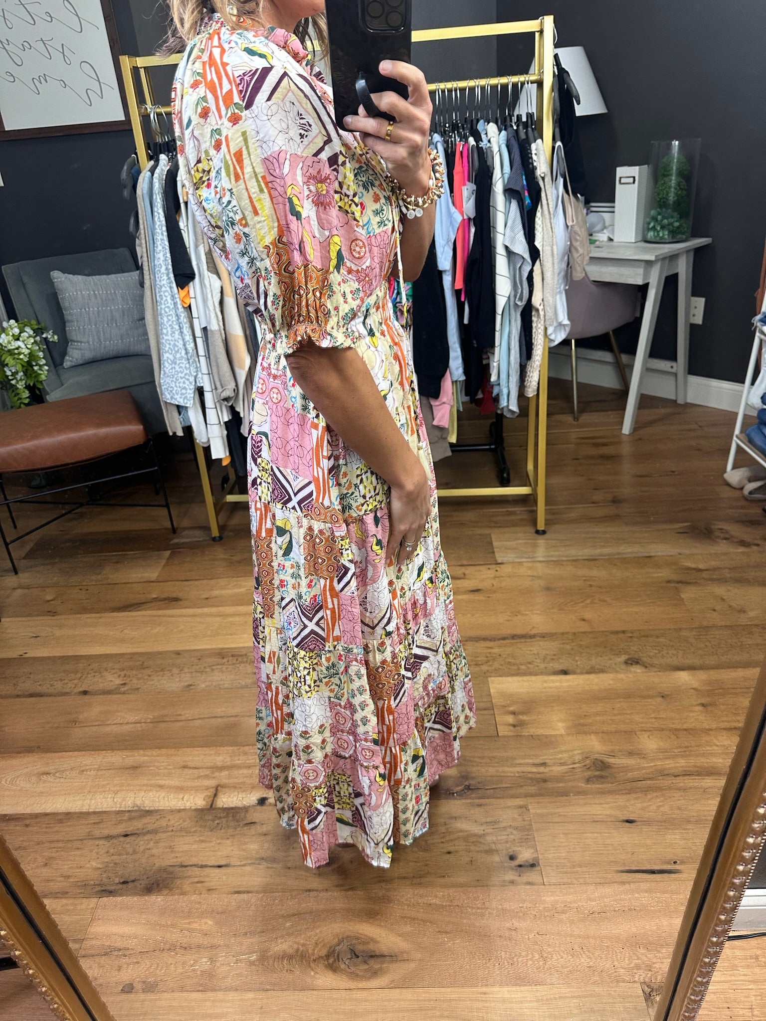 Legendary Moment Patchwork Maxi Dress - Ivory Multi-Dresses-THML-Anna Kaytes Boutique, Women's Fashion Boutique in Grinnell, Iowa