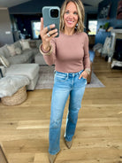 The Lennie Ribbed Long Sleeve Top-Wasabi & Mint-Anna Kaytes Boutique, Women's Fashion Boutique in Grinnell, Iowa