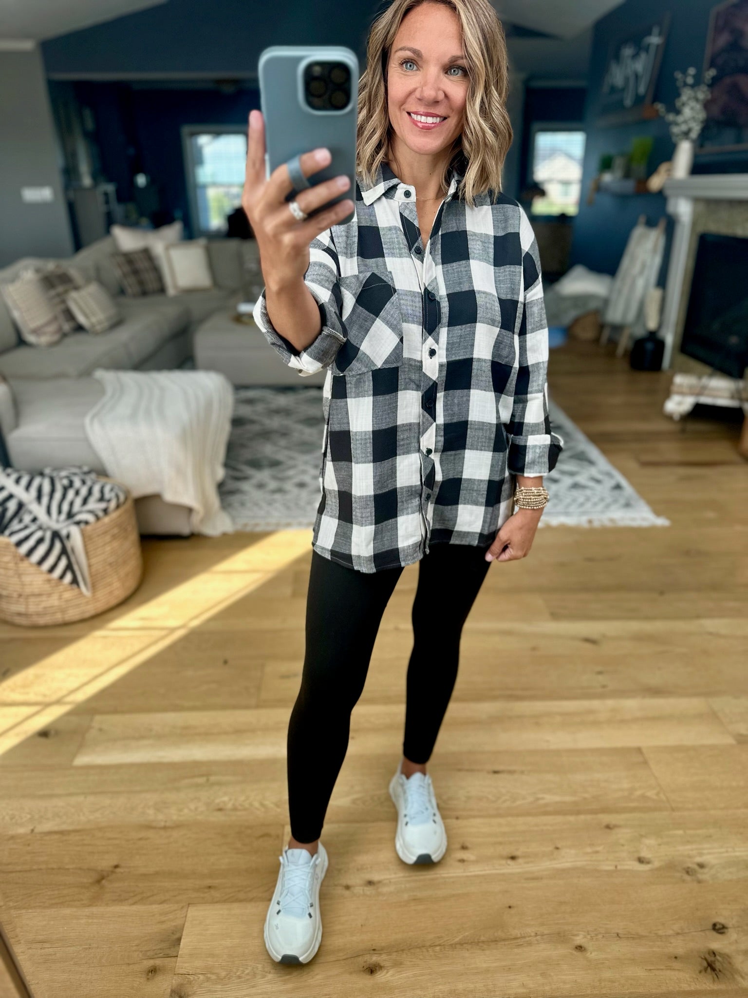 Find My Way Plaid Button-Down Top-Be Cool-Anna Kaytes Boutique, Women's Fashion Boutique in Grinnell, Iowa