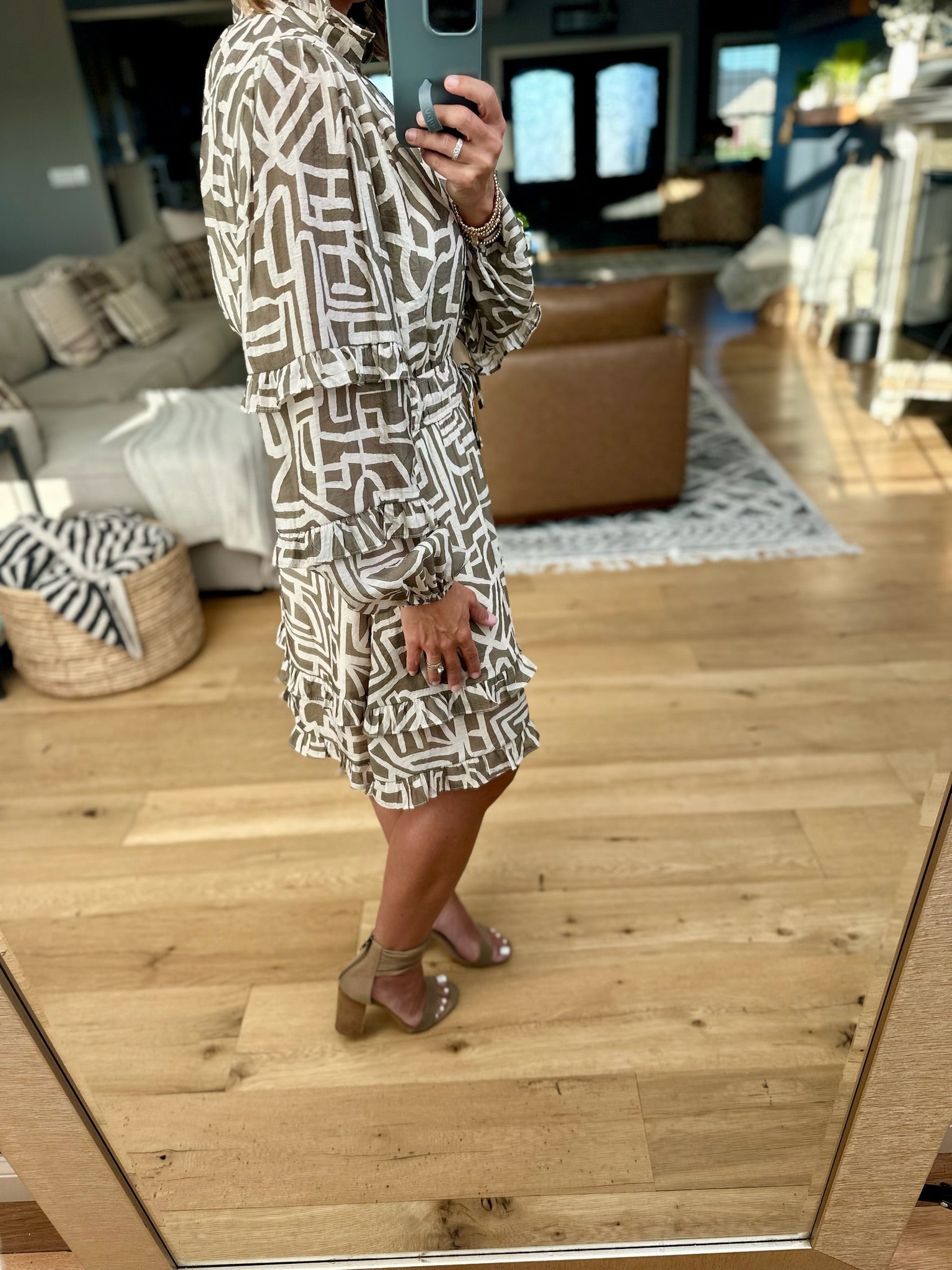 Curious Minds Patterned Dress-THNL-Anna Kaytes Boutique, Women's Fashion Boutique in Grinnell, Iowa