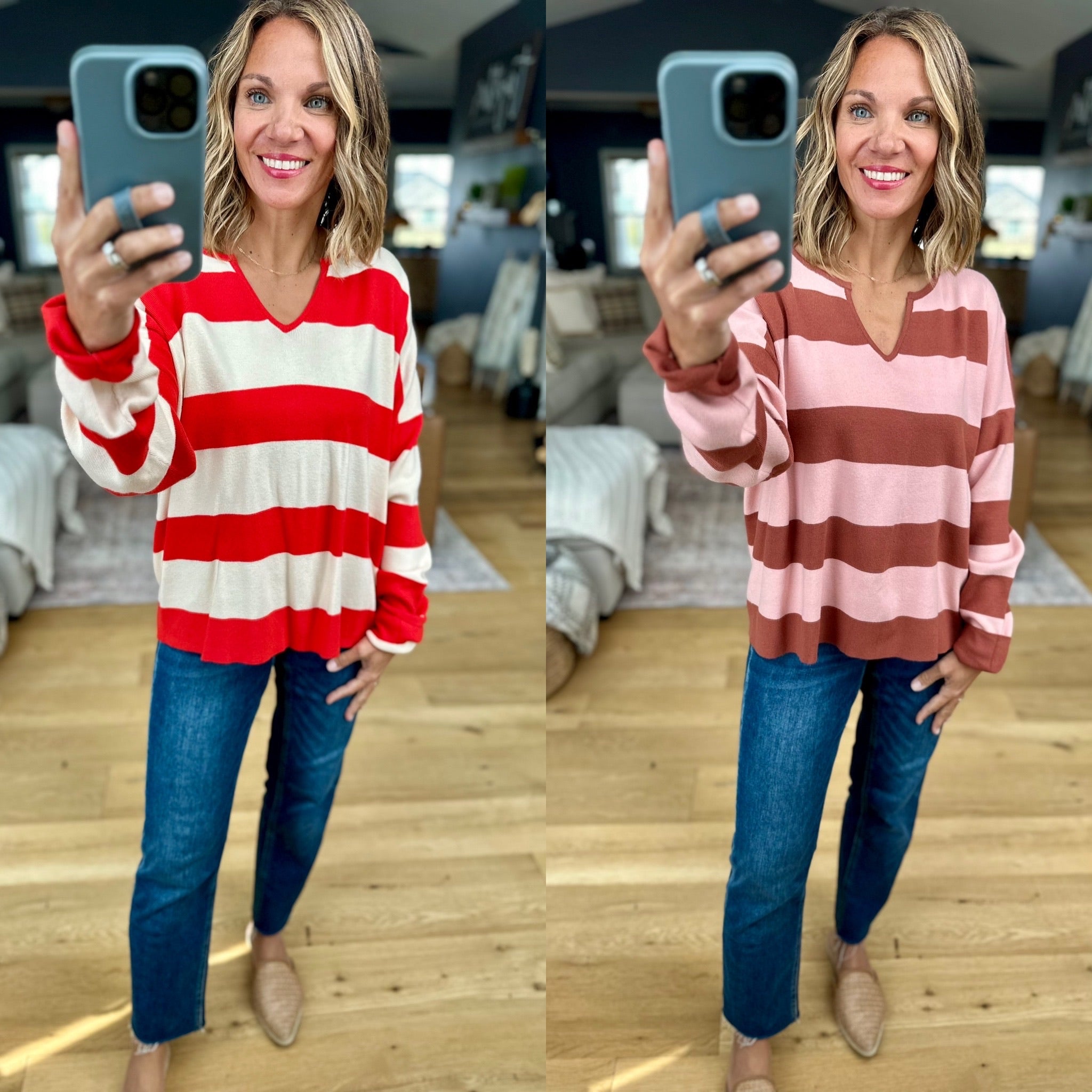 All Good Things Striped Lightweight Knit-Sweaters-Wishlist-Anna Kaytes Boutique, Women's Fashion Boutique in Grinnell, Iowa
