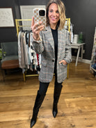 Where Things Are Going Plaid Pocket Blazer - Black Combo-Entro-Anna Kaytes Boutique, Women's Fashion Boutique in Grinnell, Iowa