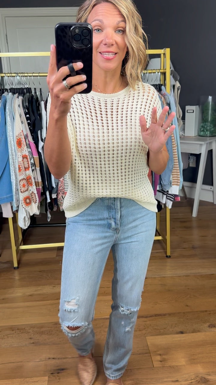 My Decision Crochet Knit Top - Cream-Wishlist-Anna Kaytes Boutique, Women's Fashion Boutique in Grinnell, Iowa