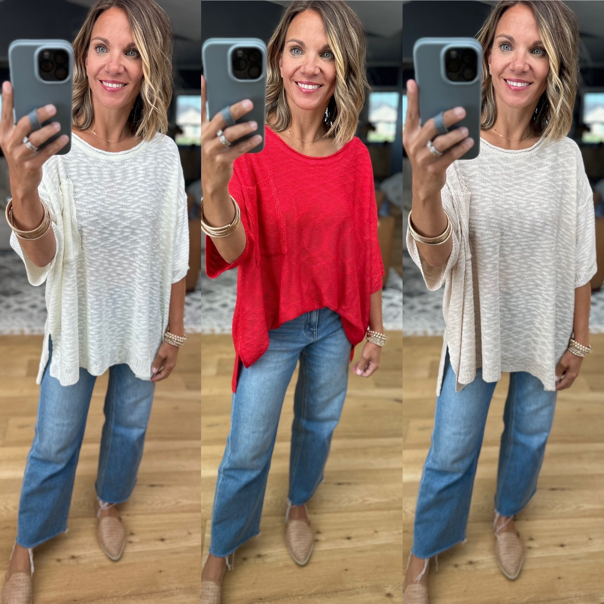 Knit In Nature Oversized Knit Top-Sweaters-Easel-Anna Kaytes Boutique, Women's Fashion Boutique in Grinnell, Iowa