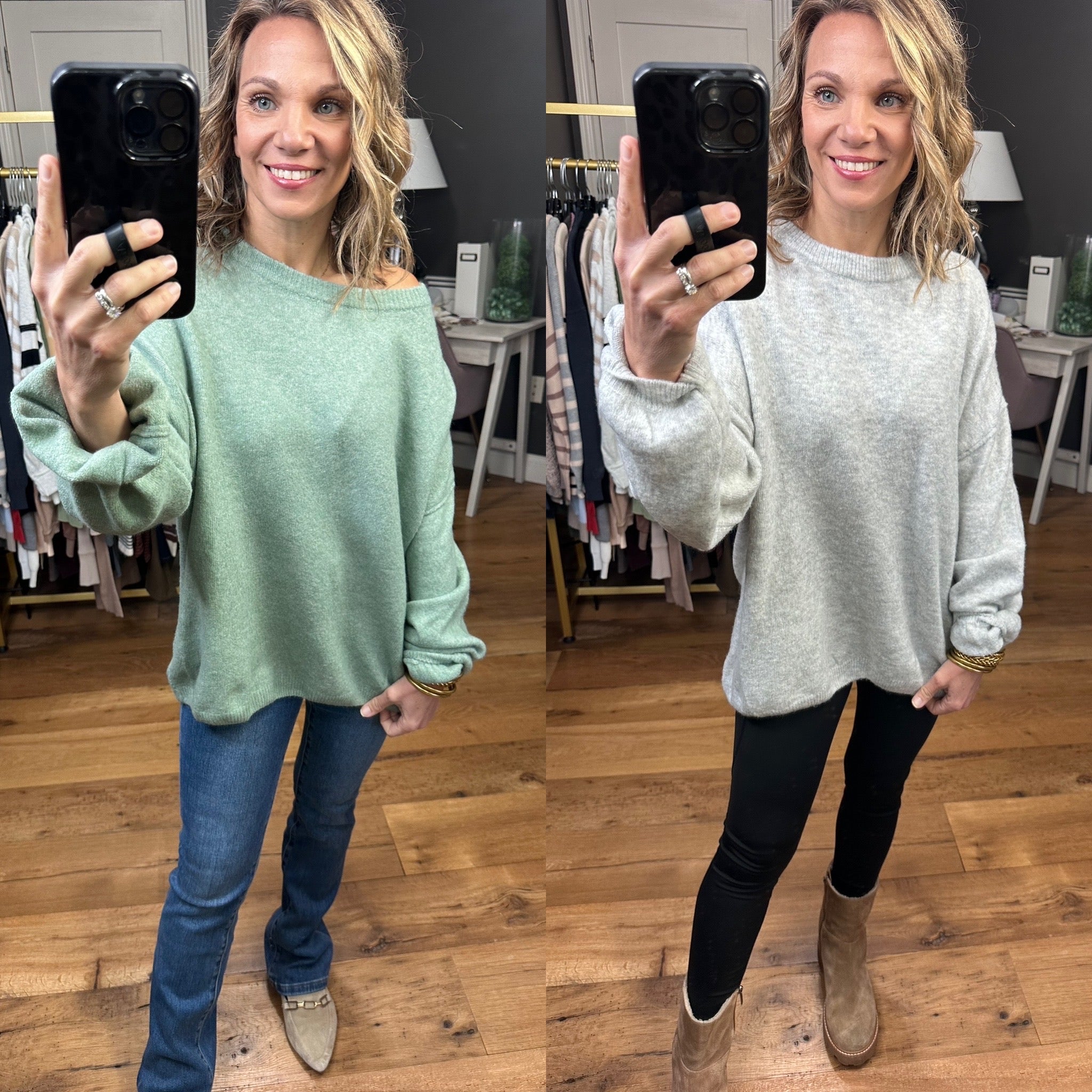 A Different View Oversized Sweater - Multiple Options-Sweaters-Miracle F123-Anna Kaytes Boutique, Women's Fashion Boutique in Grinnell, Iowa