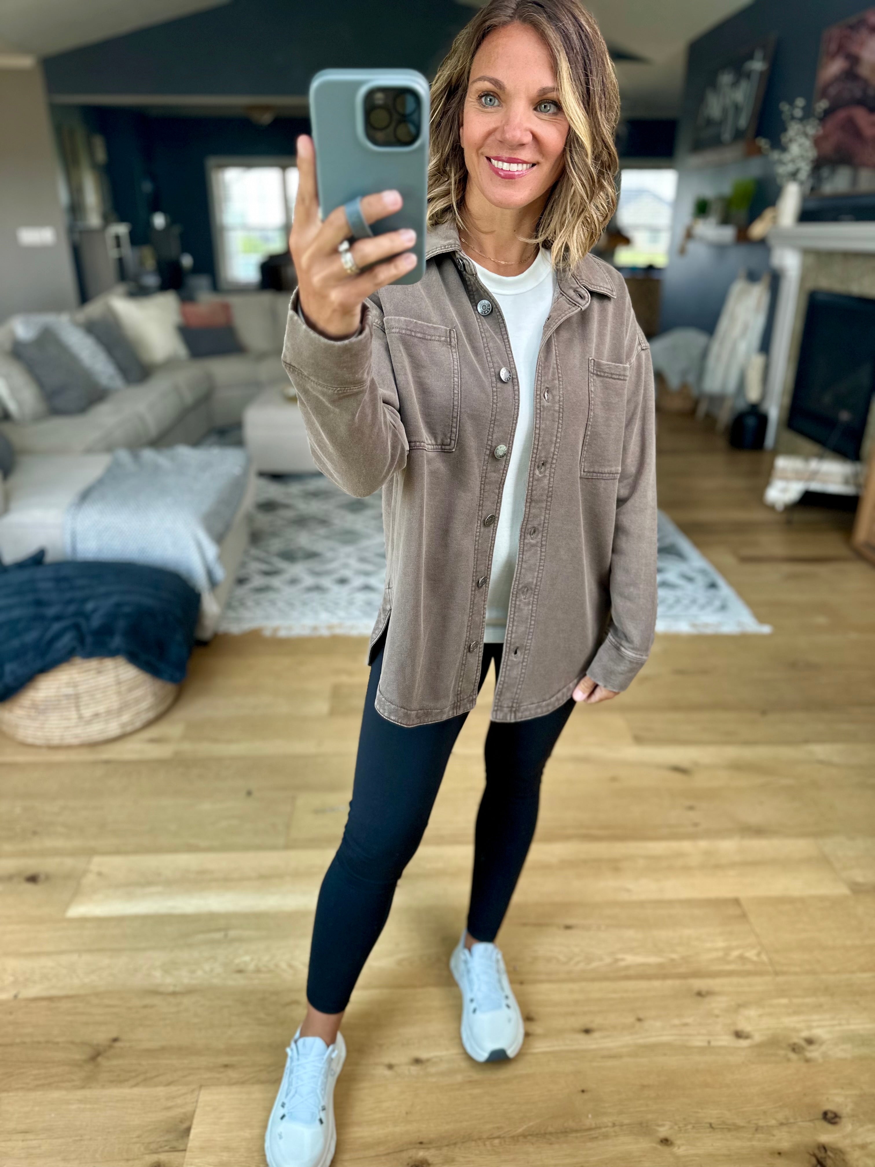Making Perfect Sense Shacket-Be Cool-Anna Kaytes Boutique, Women's Fashion Boutique in Grinnell, Iowa