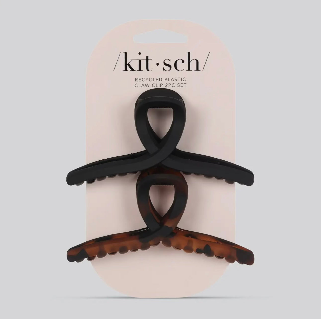 Kitsch Large Loop Claw Clips- Black/Tortoise