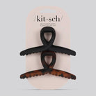 Kitsch Large Loop Claw Clips- Black/Tortoise-Hair Accessories-Kitsch 6561-Anna Kaytes Boutique, Women's Fashion Boutique in Grinnell, Iowa