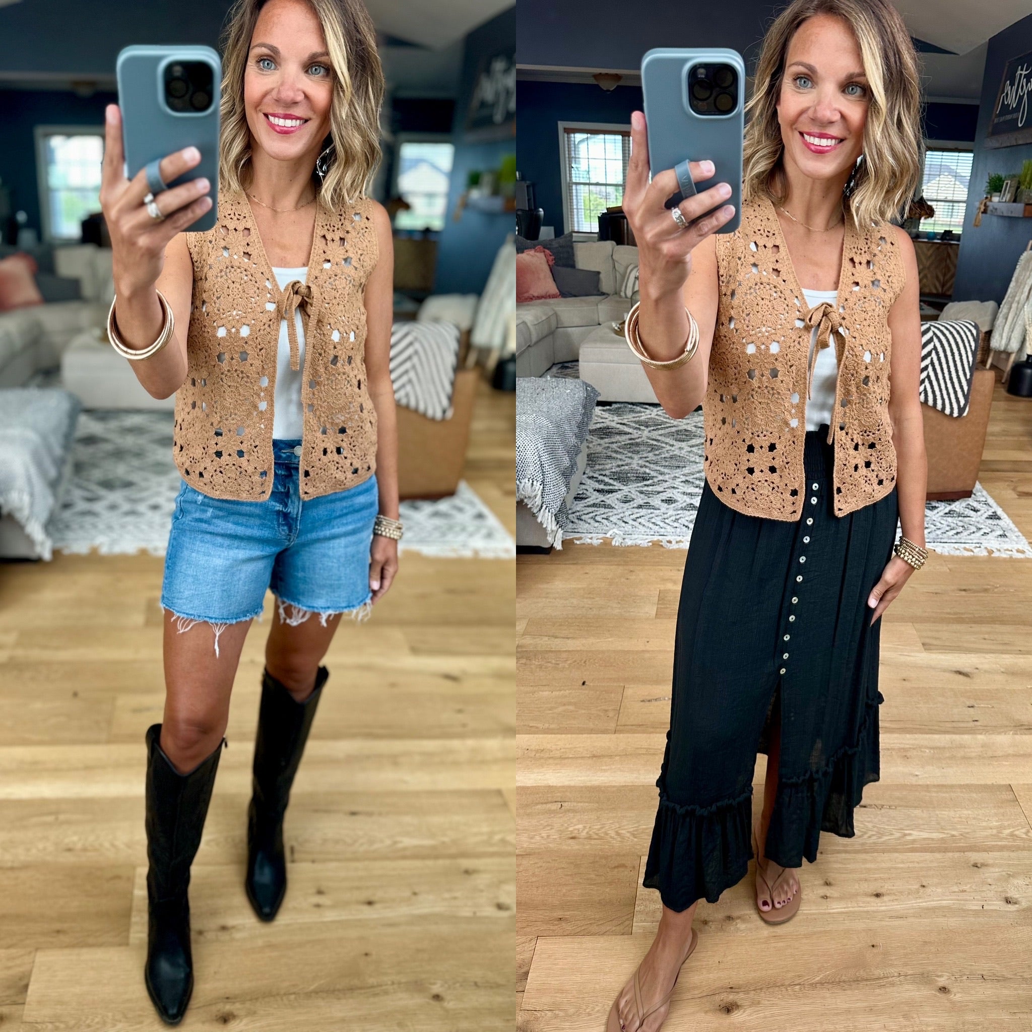 Closet Confession Knit Tie Vest-Wishlist-Anna Kaytes Boutique, Women's Fashion Boutique in Grinnell, Iowa