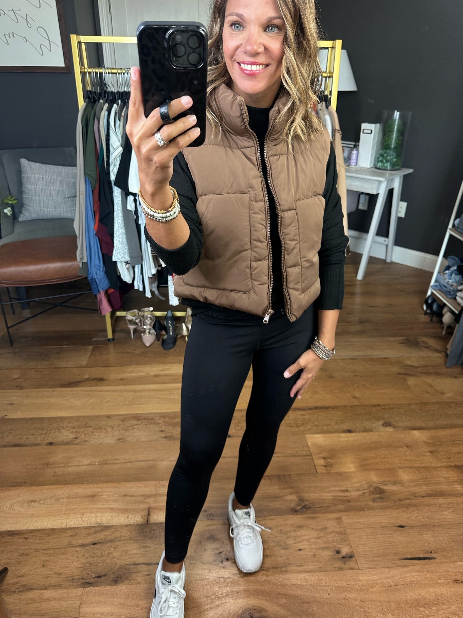 The Jenna Cropped Puffer Vest - Multiple Options
