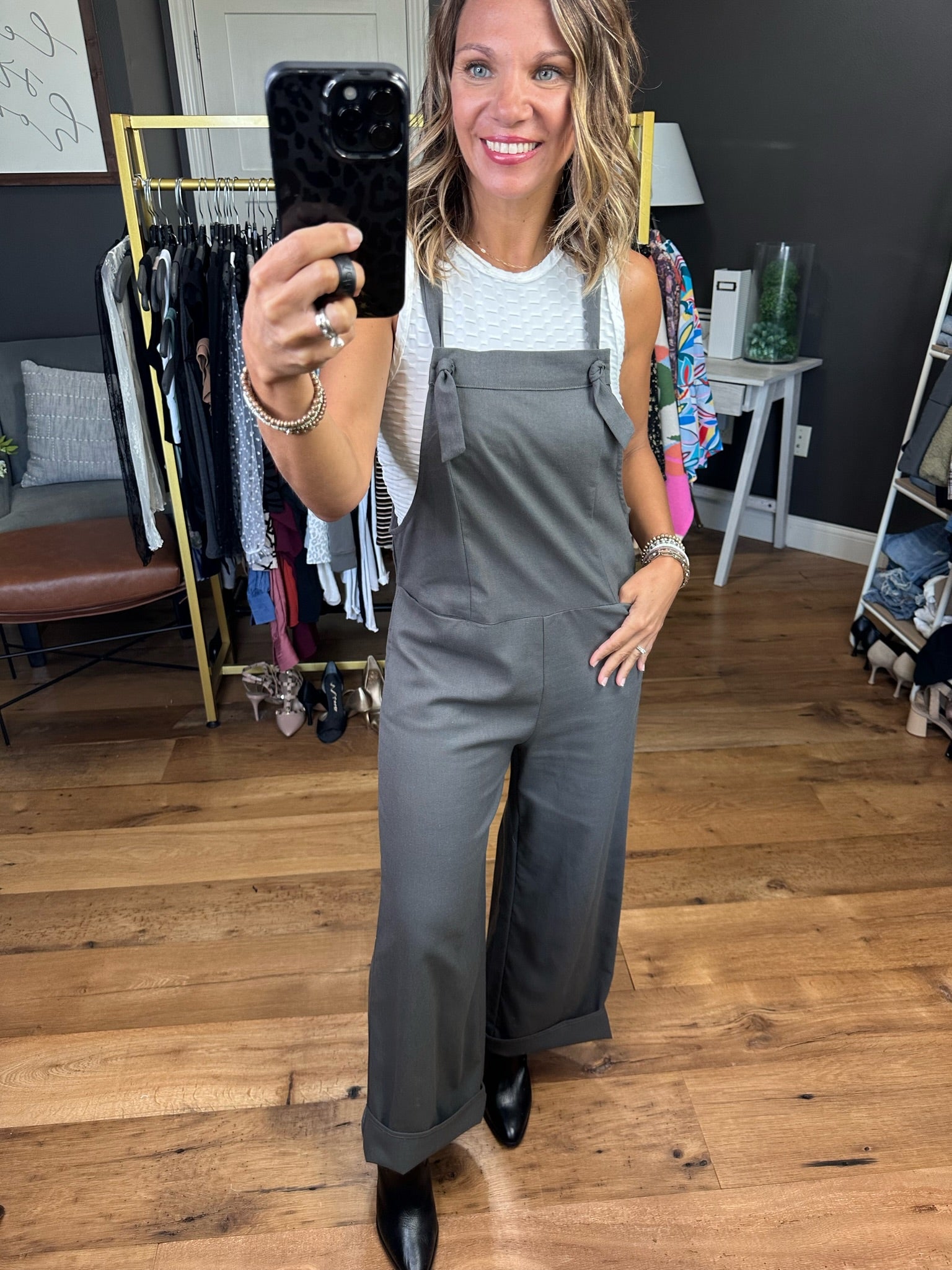 Come To This Wide-Leg Overall Jumpsuit - Multiple Options
