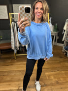 Dropping By Washed Pocket Crew - Multiple Options-Easel-Anna Kaytes Boutique, Women's Fashion Boutique in Grinnell, Iowa