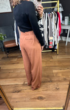 In A Haze Wide-Leg Trouser Pant - Hazelnut-Skies Are Blue-Anna Kaytes Boutique, Women's Fashion Boutique in Grinnell, Iowa