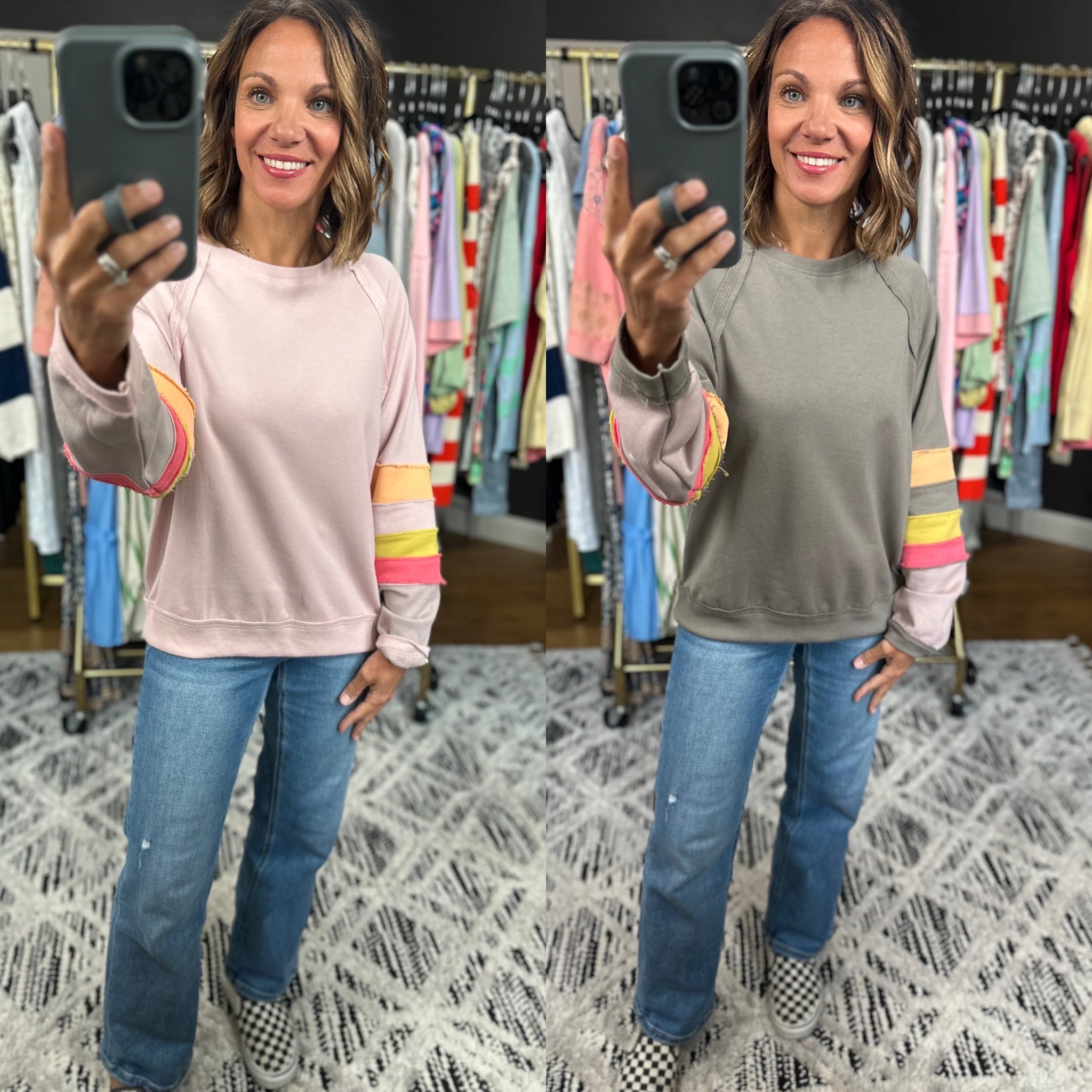 Best Of The Best Crew Top-Long Sleeves-Easel-Anna Kaytes Boutique, Women's Fashion Boutique in Grinnell, Iowa