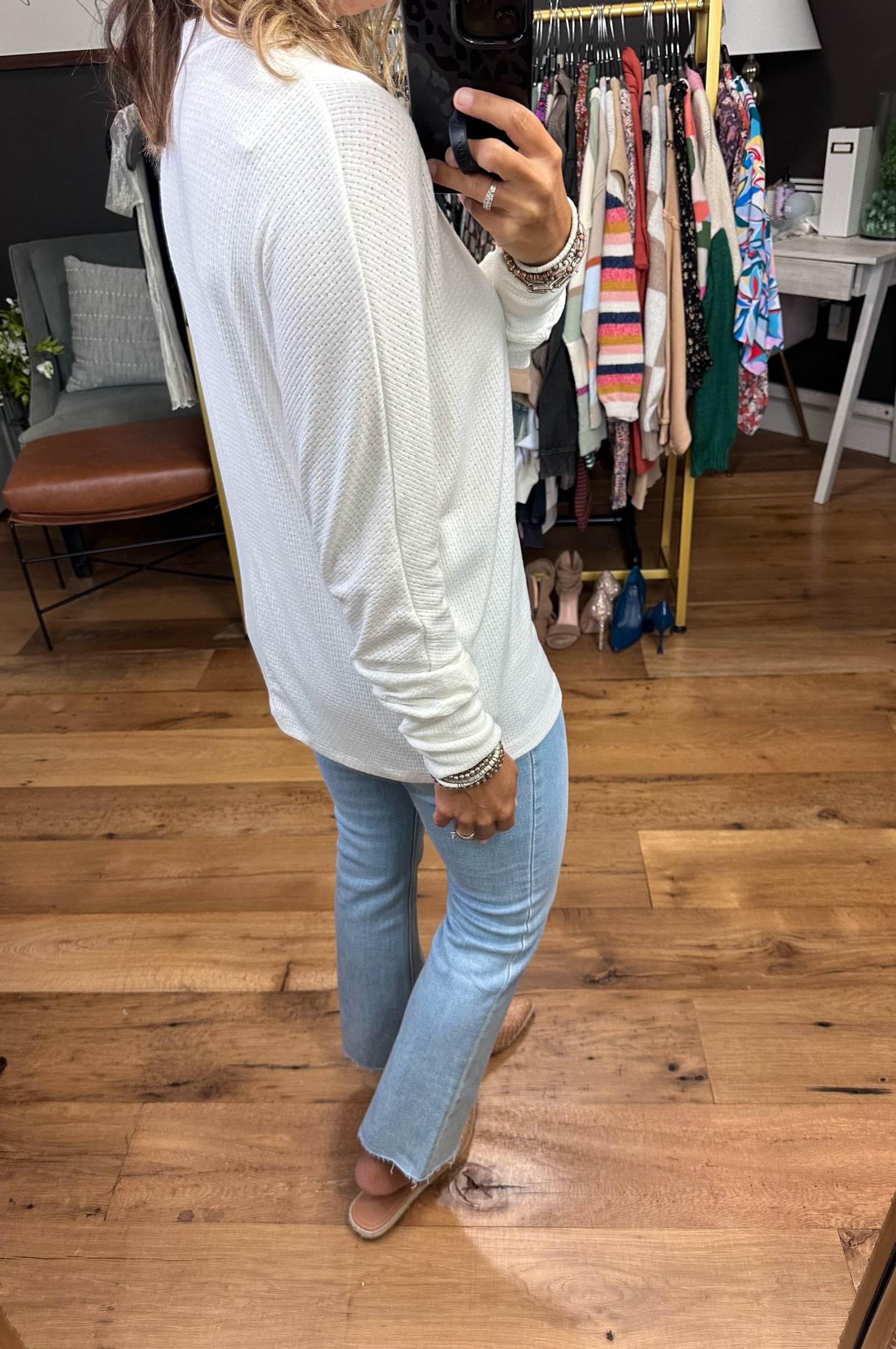 Right Next To You Mock Neck Top - Multiple Options-Long Sleeves-Staccato 17855B-Anna Kaytes Boutique, Women's Fashion Boutique in Grinnell, Iowa