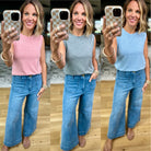 Weekend Picnic Heathered Tank-Be Cool-Anna Kaytes Boutique, Women's Fashion Boutique in Grinnell, Iowa