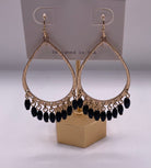 Vanessa Teardrop Earring- Black/Gold-Earrings-Anna Kaytes Boutique-Anna Kaytes Boutique, Women's Fashion Boutique in Grinnell, Iowa