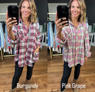 Harvest Harmony Frayed Hem Plaid Button-Down Top - Multiple Options-Easel-Anna Kaytes Boutique, Women's Fashion Boutique in Grinnell, Iowa