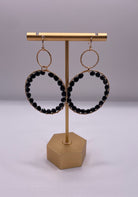 Kristina Beaded Hoop Earrings-Earrings-Anna Kaytes Boutique-Anna Kaytes Boutique, Women's Fashion Boutique in Grinnell, Iowa
