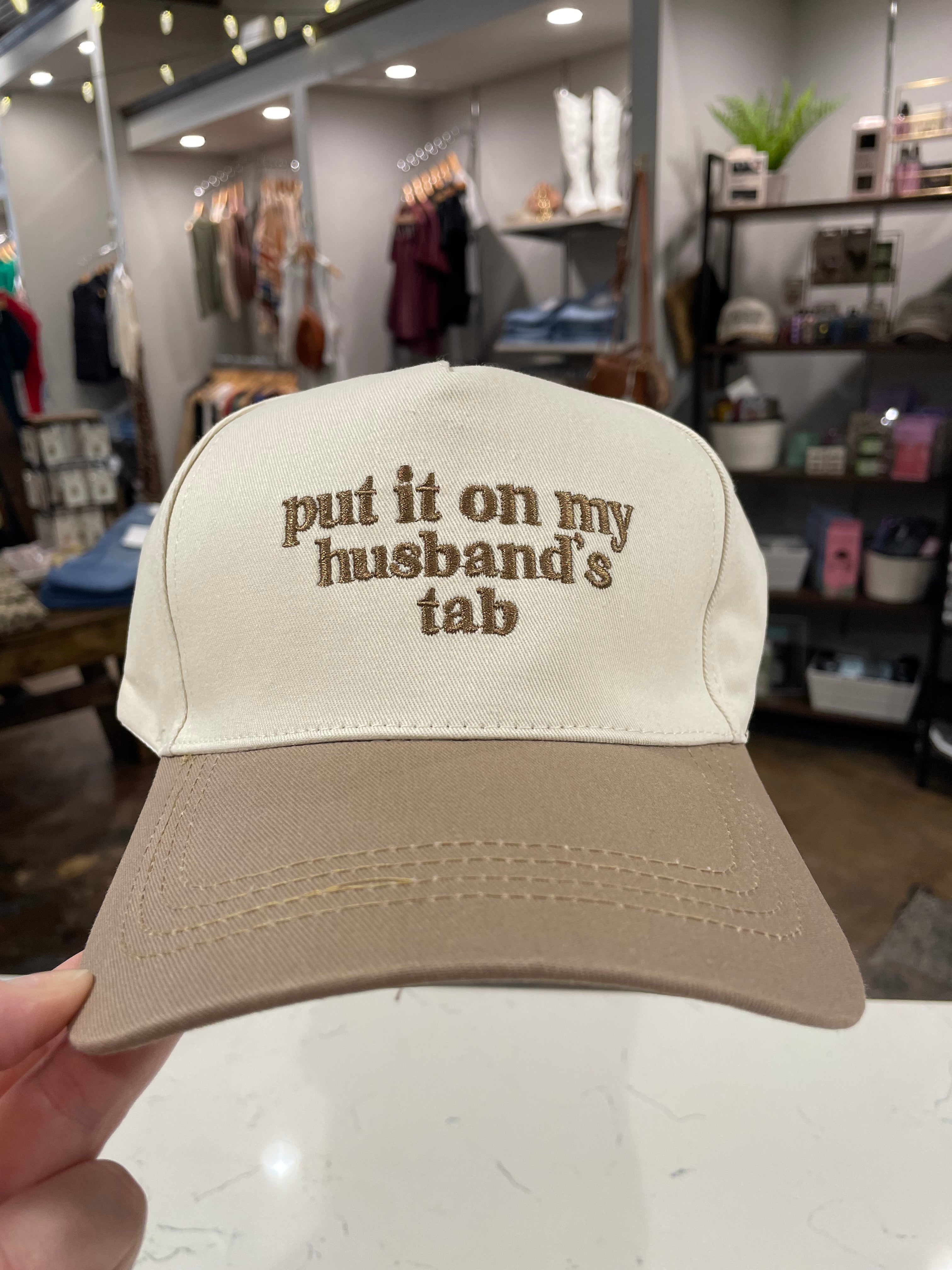 Husband's Tab Baseball Cap-Hats-Zenana-Anna Kaytes Boutique, Women's Fashion Boutique in Grinnell, Iowa