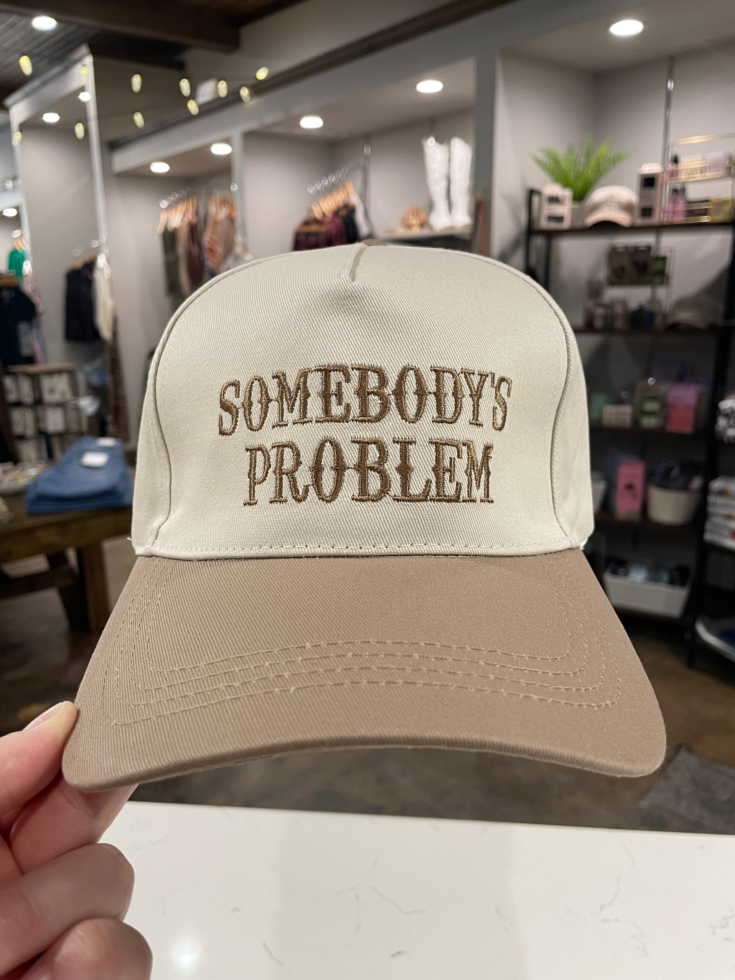 Somebody's Problem Baseball Cap-Hats-Zenana-Anna Kaytes Boutique, Women's Fashion Boutique in Grinnell, Iowa