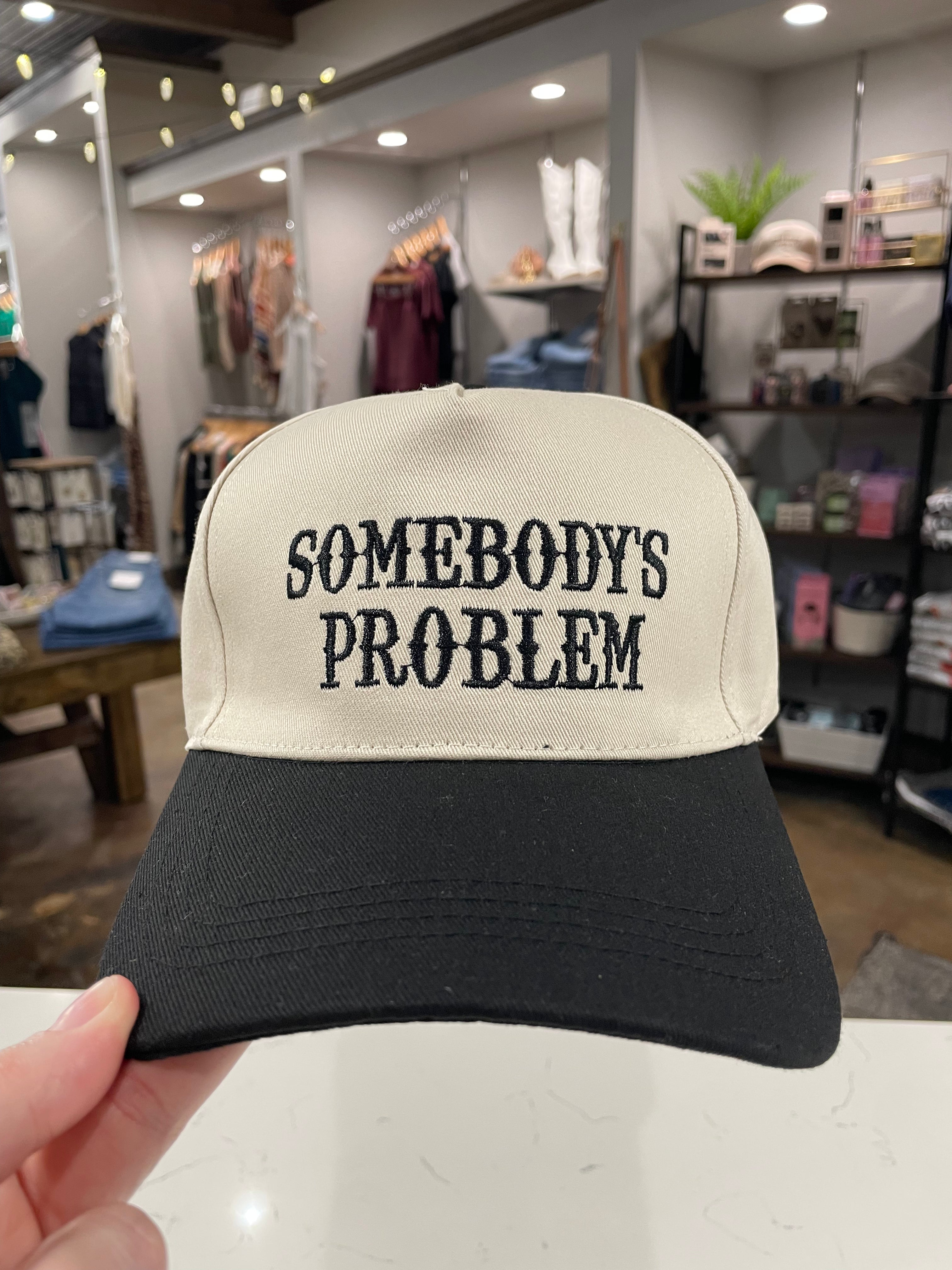 Somebody's Problem Baseball Cap-Hats-Zenana-Anna Kaytes Boutique, Women's Fashion Boutique in Grinnell, Iowa