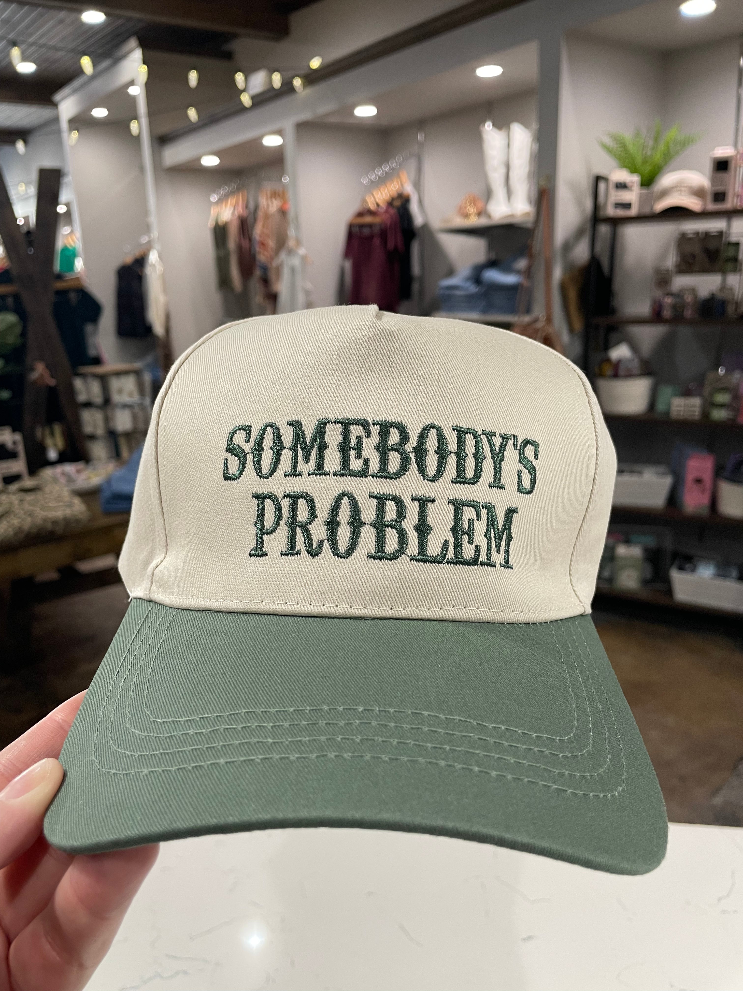 Somebody's Problem Baseball Cap-Hats-Zenana-Anna Kaytes Boutique, Women's Fashion Boutique in Grinnell, Iowa