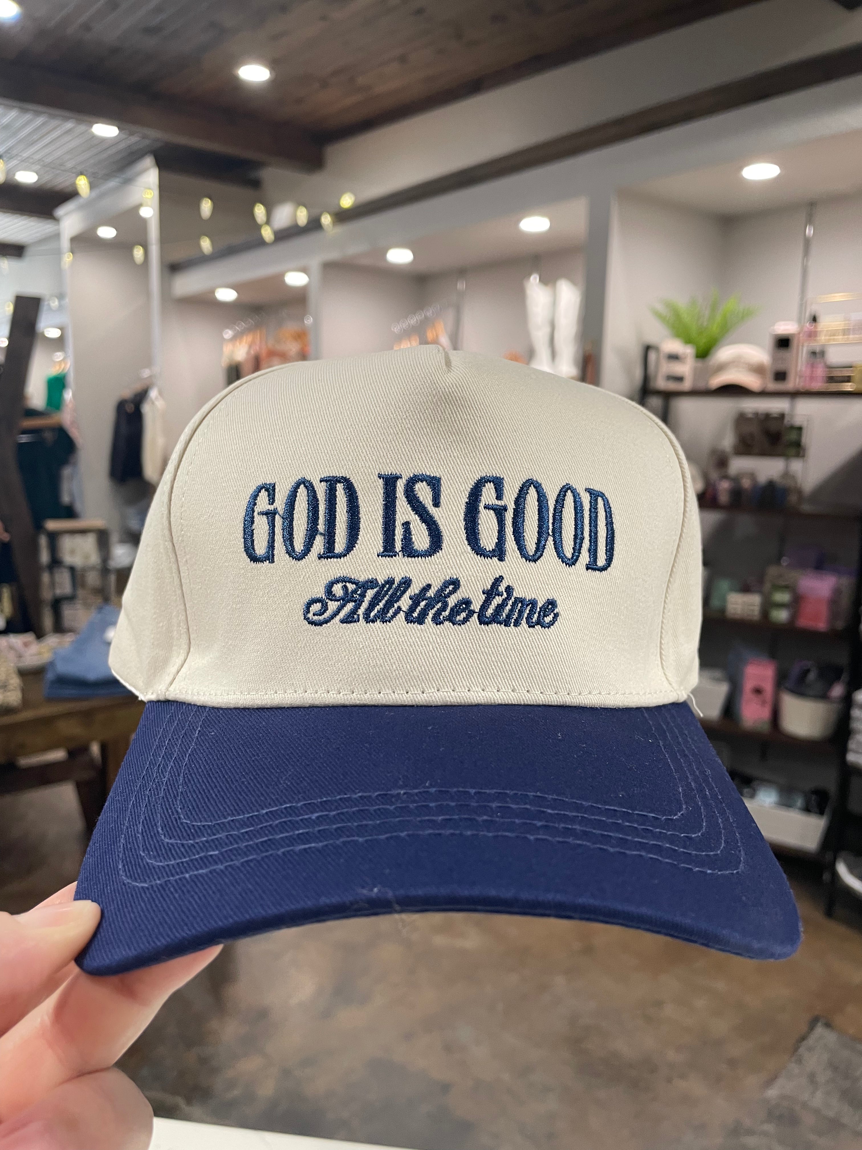 God Is Good Baseball Cap-Hats-Zenana-Anna Kaytes Boutique, Women's Fashion Boutique in Grinnell, Iowa